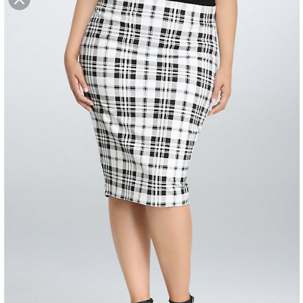 Torrid Plaid Pointe Midi Skirt